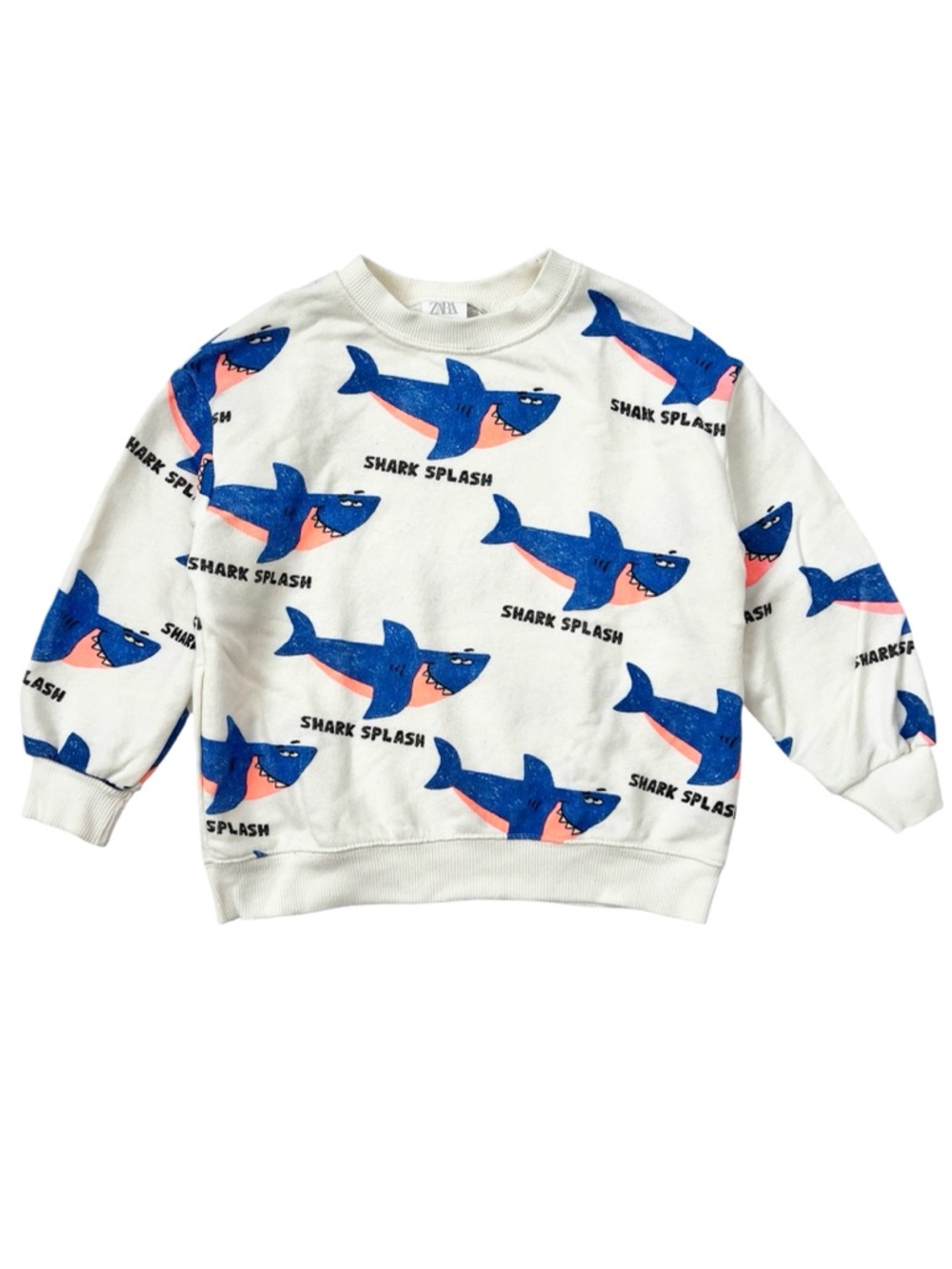 Zara kids size 5 shark sweatshirt - Picture 2 of 5